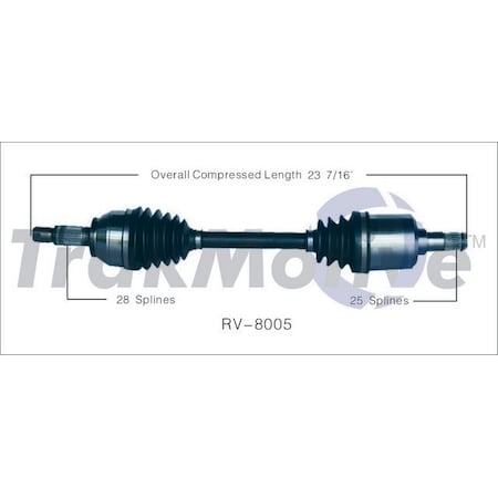Surtrack Axle Cv Axle Shaft, Rv-8005 RV-8005